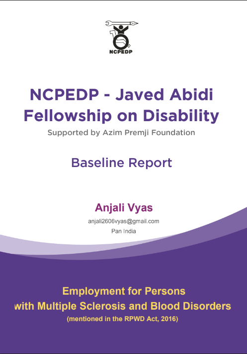Baseline Report on Employment for Persons with Multiple Sclerosis and Blood Disorders