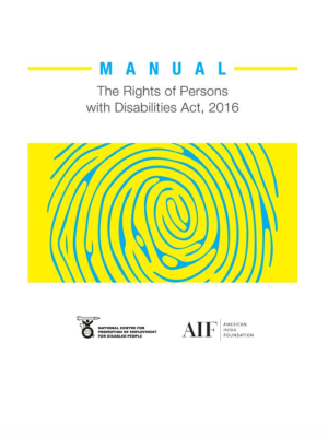 Cover page of AIF Manual on the RPWD Act, 2016