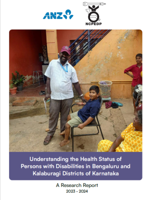 Cover page of Underst anding the Health Status of Persons with Disabilities in Bengaluru and Kalaburagi Districts of Karnataka